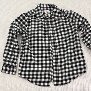 Cat & Jack Black and White Checkered Kids Shirt size M (8)